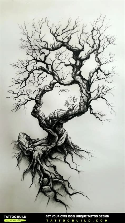 Image result for Monster Tree Tattoo Drawing