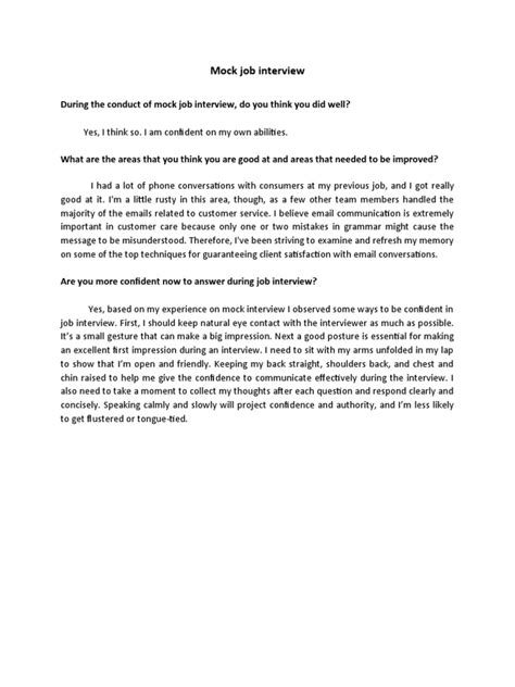 Image result for Sample of Mock Interview