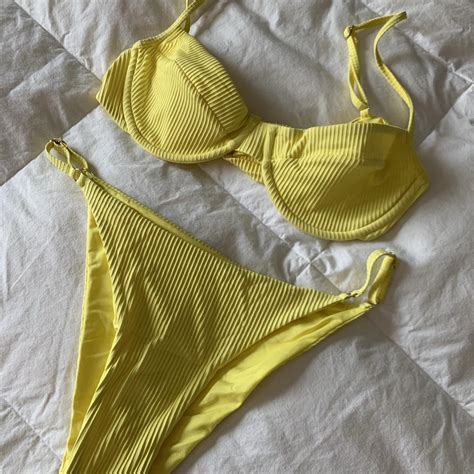 Monday Swimwear Bikini Yellow, Maui Top and Capri... - Depop