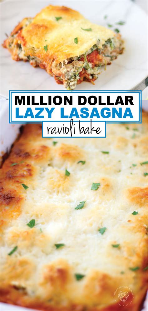 MILLION DOLLAR LAZY LASAGNA: Baked Ravioli Casserole Recipe