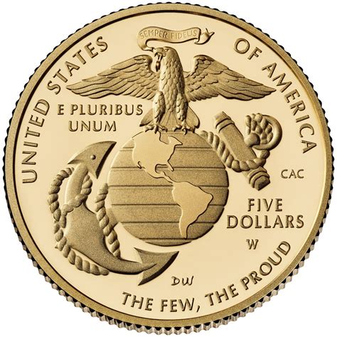 U.S. Marine Corps 250th Anniversary $5 Gold Coin