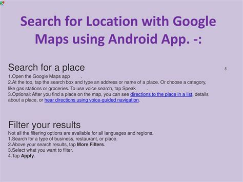 Image result for Google Map Search Location