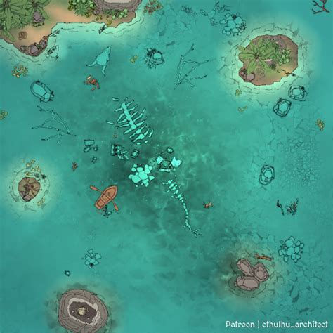 Underwater Treasures Map | Cthulhu Architect
