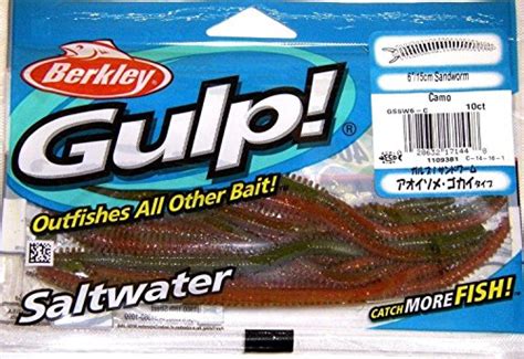 Buy NEW Berkley Gulp! Saltwater Fishing Lure 6 SANDWORM GSSW6-C CAMO ...