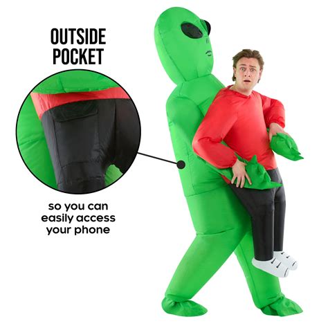 Morph Inflatable Alien Costume Adults, Green Alien Inflatable Costume ...