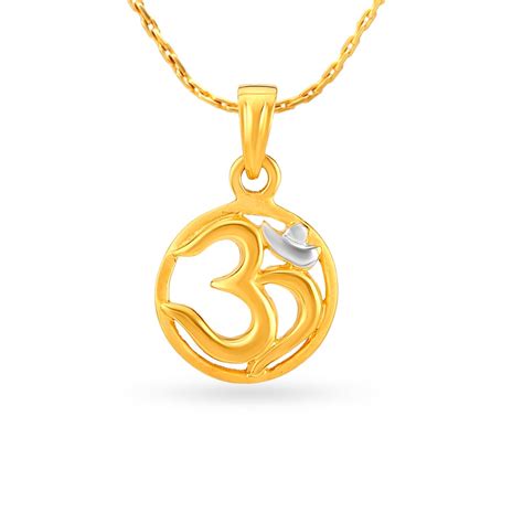 Yellow white gold pendant