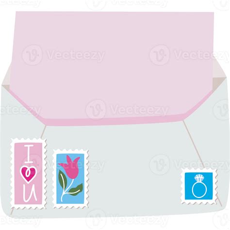 love letter with stamps 24599660 PNG