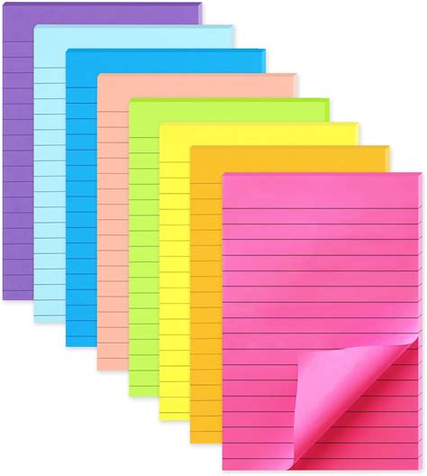 Amazon.com : 320 Sheets Lined Sticky Notes 4x6 Sticky Notes with Lines ...