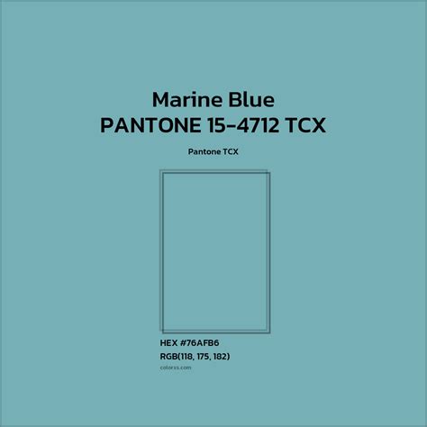 PANTONE 15-4712 TCX - Marine Blue Complementary or Opposite Color Name ...