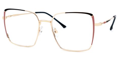 Baez Metal Red and Black Glasses Frames with Square Shape | Zeelool