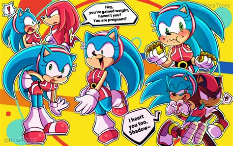 Fem Sonic by Rosatoons on DeviantArt