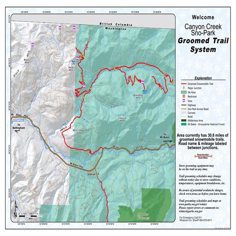 Canyon Creek Sno-Park Map by Washington State Parks | Avenza Maps