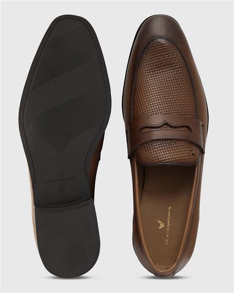 Buy Leather Tan Solid Slip On Shoes From Tanner Collection