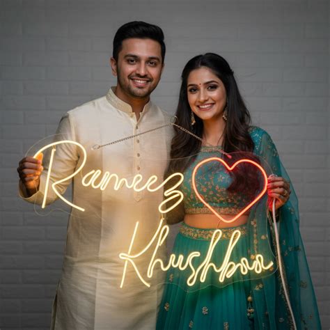 India's #1 Trusted Brand in Couple Neon Sign | Custom Couple Name LED ...