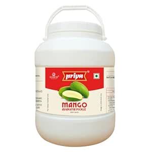 Priya Mango Avakaya Pickle with Garlic, 5Kg - Authentic Telugu Style ...