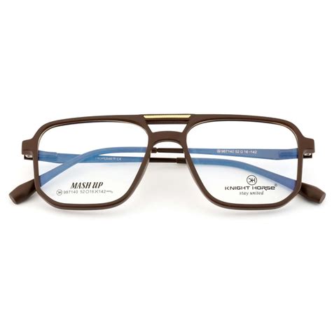 Premium Men's Eyewear – Brown | Modern Double Bar Style – SIA ENTERPRISES