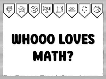 WHOOO LOVES MATH? Math Bulletin Board Kit, Ready to print school ...
