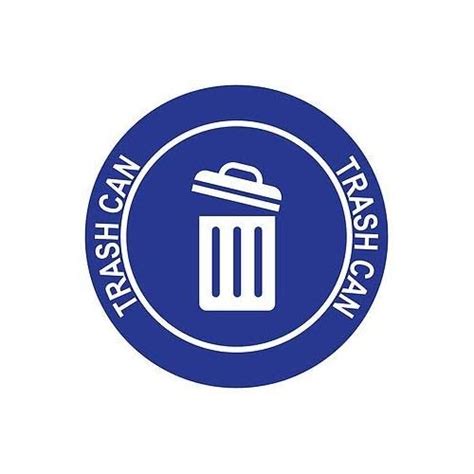 Buy 34;Trash Can Durable Laminated Vinyl Floor Sign- Sign by Graphical ...