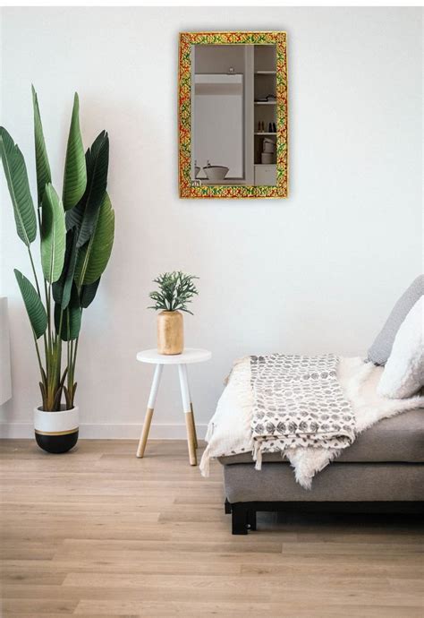 Buy Rectangle Wooden Frame for Wall Mirror : USTA KALA by Javed Hassan