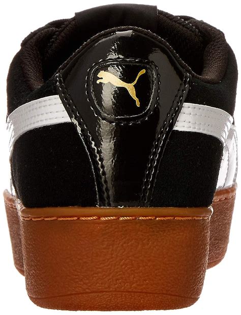 Buy Puma Womens Vikky Platform Black-White-Metallic Gold Sneaker - 3UK ...