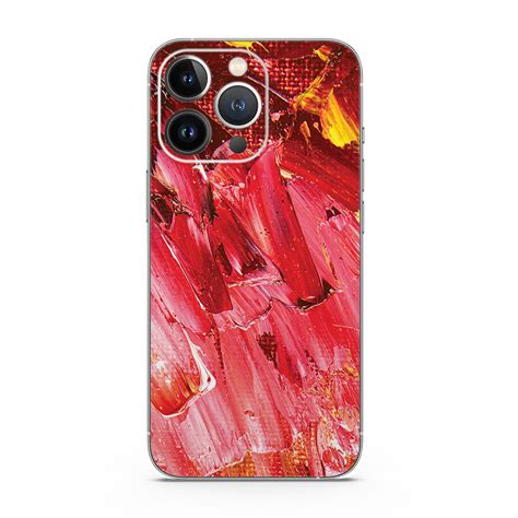 Fiery Red Texture Mobiles Skin
