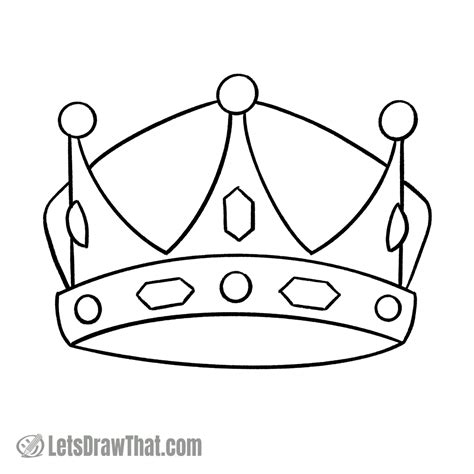 How To Draw a Crown - An Easy Crown Drawing Step-by-Step