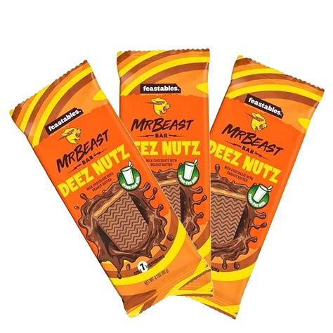 Feastables Mr Beast Chocolate Bars – NEW Deez Nuts Butter, India | Ubuy