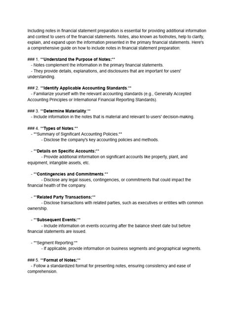 Image result for Financial Statement Notes Examples