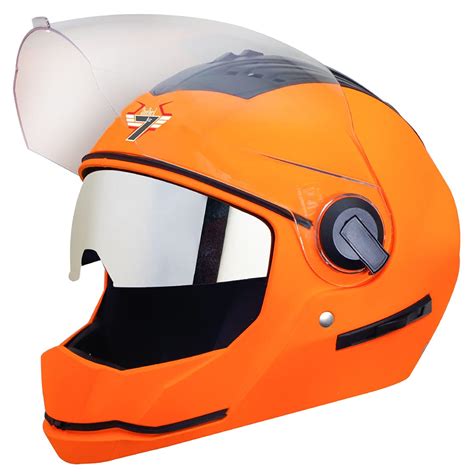 Steelbird SBA-2 7Wings Full Face Helmet with Chrome Silver Sun Shield ...