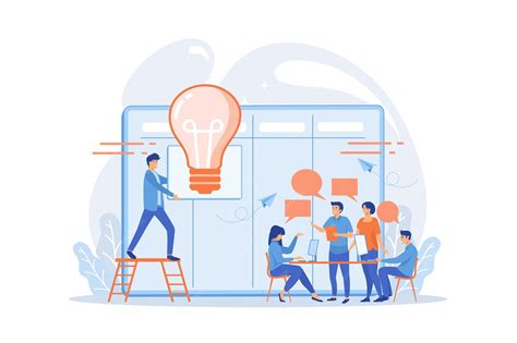 Premium Vector | Managers at workshop training manager skills and ...