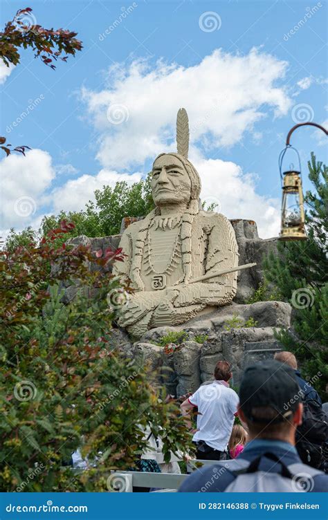 Sitting Bull Monument Built in Lego at Legoland Billund.. Editorial ...