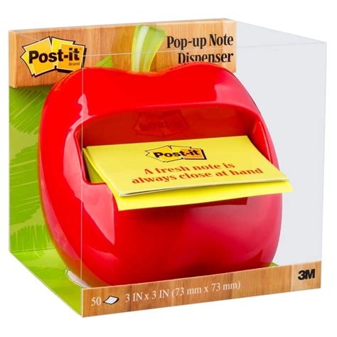 Post-It Apple Pop-Up Sticky Notes Dispenser - Walmart.com - Walmart.com