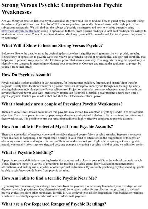 PPT - Strong Against Psychic: Understanding Psychic Weaknesses ...