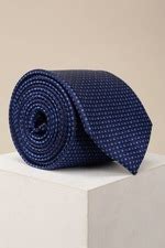 Buy Men Navy Embroidered Tie Online - 39840048 | Louis Philippe