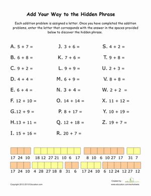 Image result for Robinson Addition Practice Problems