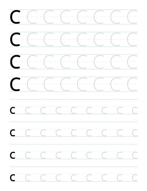 Letter C Tracing Worksheets