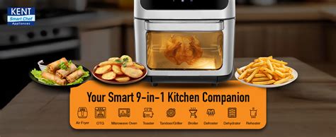 KENT Digital Air Fryer Oven 12L | 1800W | 360° Rapid Heat Circulation ...