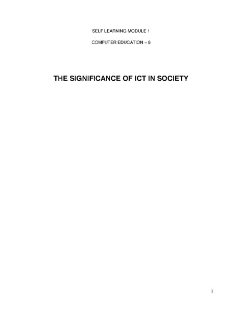 Image result for Self Learning Module ICT