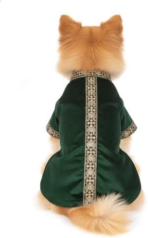 Paw Genz Green Velvet Dog Kurta for Medium Dogs & Cats | Single-Line ...