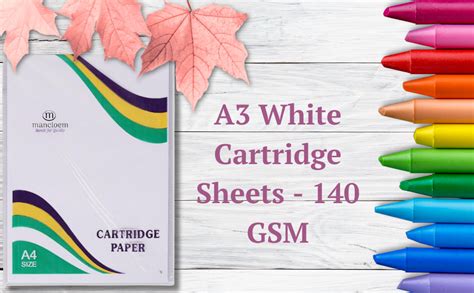 Mancloem A3 White Cartridge Sheets - 150 GSM | Ideal for Sketching ...