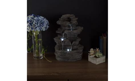 Tabletop Water Fountain LED L... | Groupon Goods