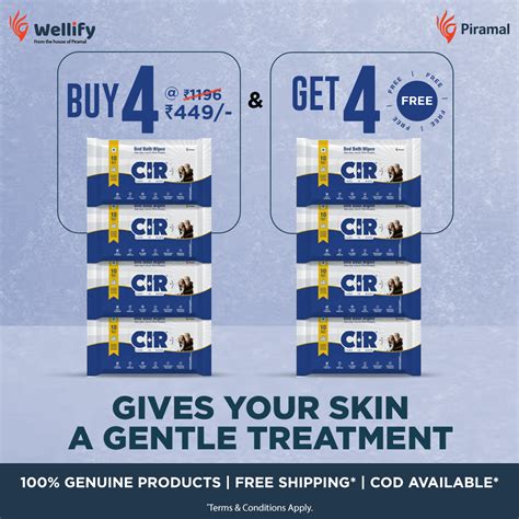 Buy CIR Bed Bath Wipes Online | Buy 4 & Get 4 Free | Wellify