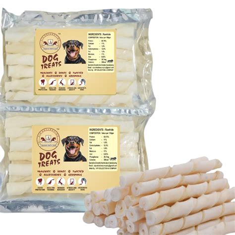 VIP Collection Dog Food Chew Stick Milky Rawhide Calcium Twisted ...