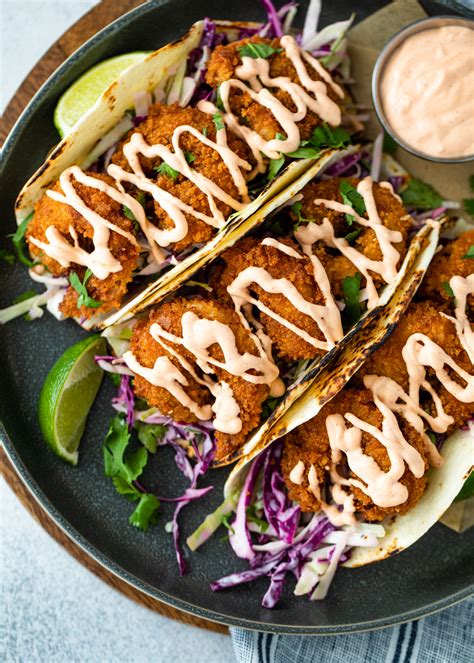 Crispy Shrimp Tacos with Cilantro Cabbage Slaw | Gimme Delicious