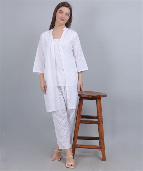 White Schiffli Embroidered Co Ord set – Siyani Clothing India