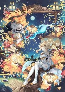 Genshin Impact Lumine Genshin Impact Paimon Matte Finish Poster Paper ...