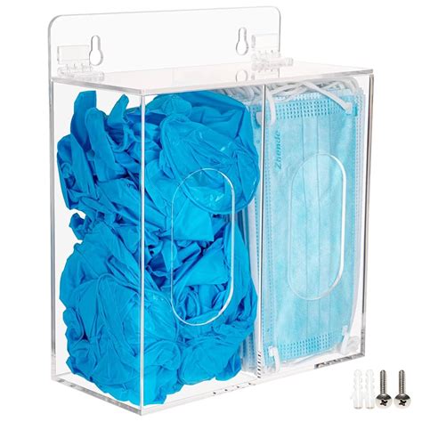 Acrylic Glove Holder Acrylic Hygiene Station Dispenser Box - Wall Mount ...