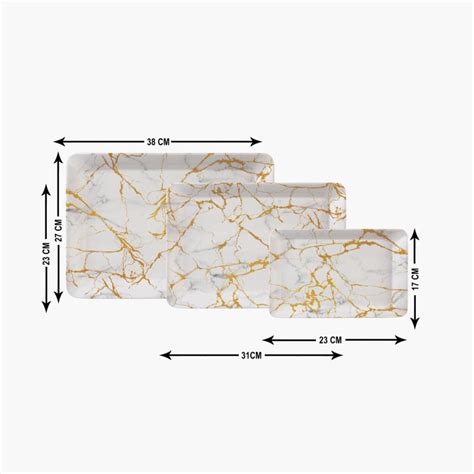 Buy SERVEWELL Stylo Printed Tray- Set of 3 Pcs. from Servewell at just ...