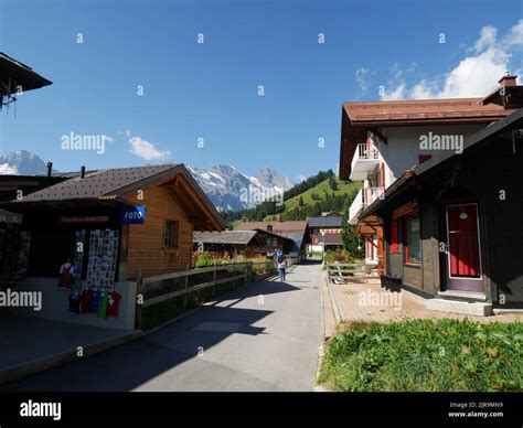A street in Murren, Bernese Oberland, Switzerland Stock Photo - Alamy