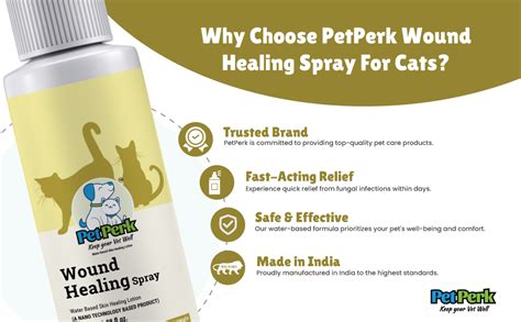 Buy PET PERK Wound Healing Spray For Cats By Prine Nanotech Advanced ...